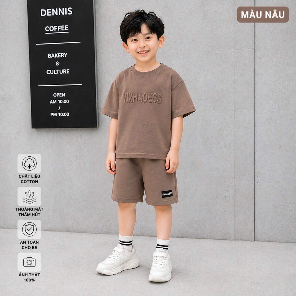 SET BỘ THỂ THAO BÉ TRAI BASIC CAO CẤP – THUN COTTON MỀM MÁT