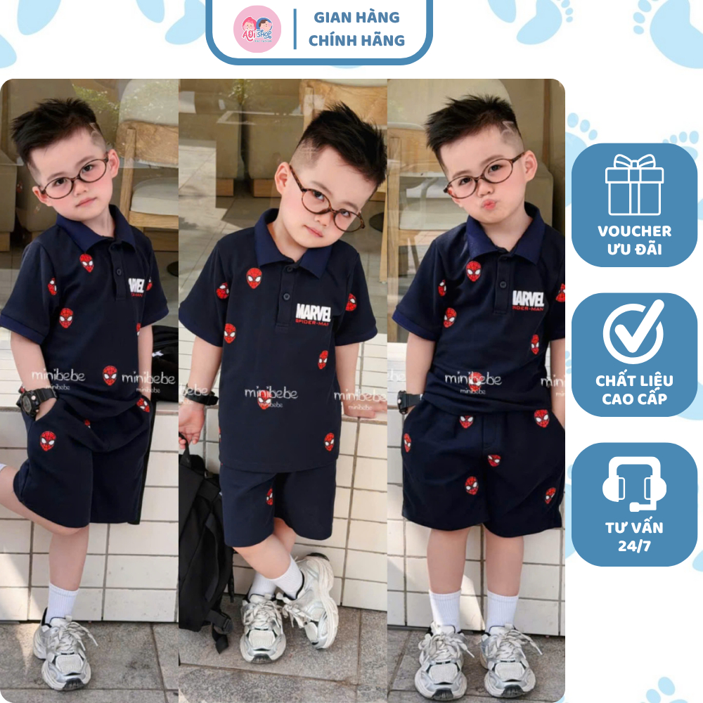 [À ƠI SHOP] D54- bộ polo mặt nhện marvel- a117.1812