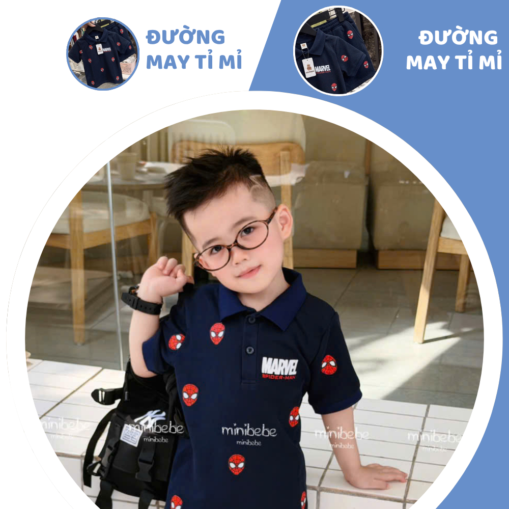 [À ƠI SHOP] D54- bộ polo mặt nhện marvel- a117.1812
