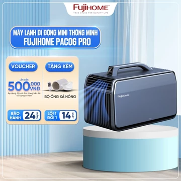 Máy Điều hoà di động mini thông minh INVERTER FUJIHOME PAC06PRO Nhập khẩu, máy lạnh mini Kết nối bluetooth picnic