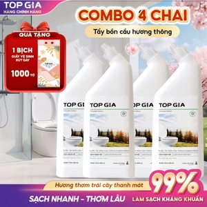 Nước tẩy bồn cầu Topgia không cần chà, kháng khuẩn 99% khử mùi an toàn, giữ bồn sạch lâu tặng giấy 1000 tờ