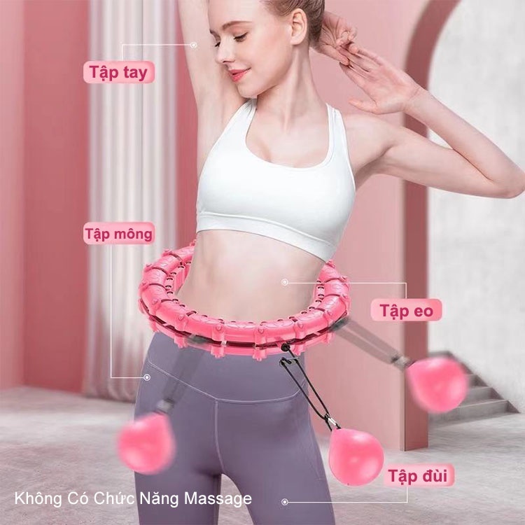 Vòng Lắc Eo Giảm Cân Kết Hợp Giảm Mỡ Bụng Hula Hoop, Lắc Eo Đốt Cháy Tan Mỡ Thừa Eo Thon Dáng Gọn