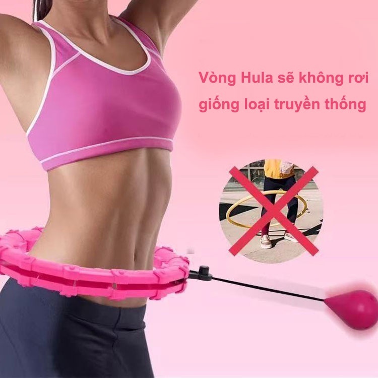 Vòng Lắc Eo Giảm Cân Kết Hợp Giảm Mỡ Bụng Hula Hoop, Lắc Eo Đốt Cháy Tan Mỡ Thừa Eo Thon Dáng Gọn