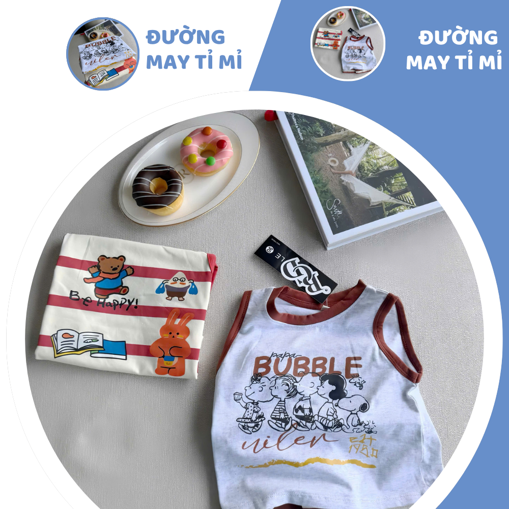 [À ƠI SHOP] D55- set 2 bộ ba lỗ papa bubble- a100.376