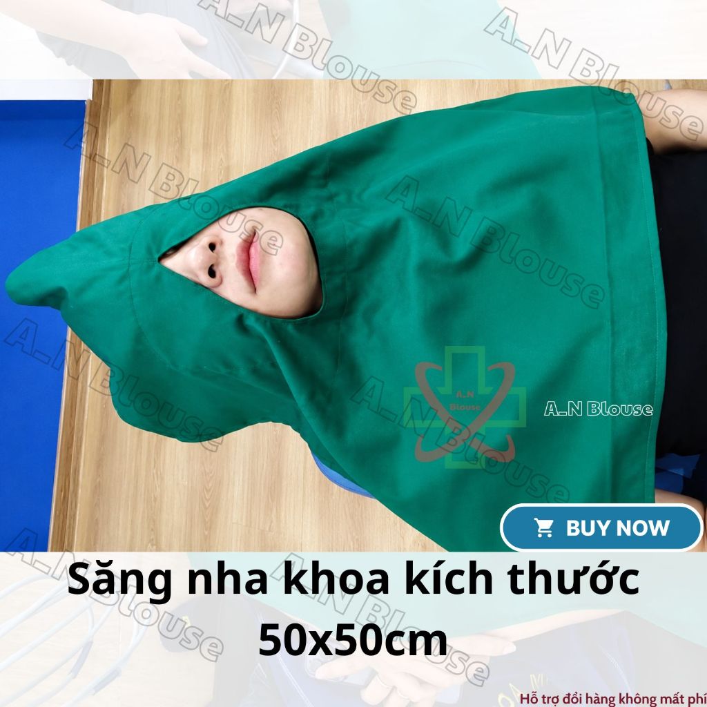 Khăn choàng nha khoa - Khăn dùng trong tiểu phẫu có lỗ, khăn y tế kt 80x120cm
