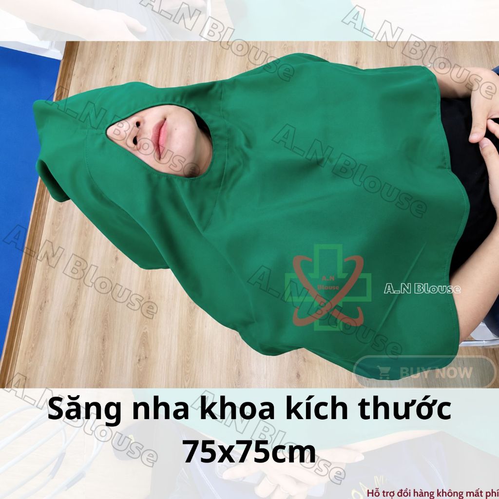 Khăn choàng nha khoa - Khăn dùng trong tiểu phẫu có lỗ, khăn y tế kt 80x120cm