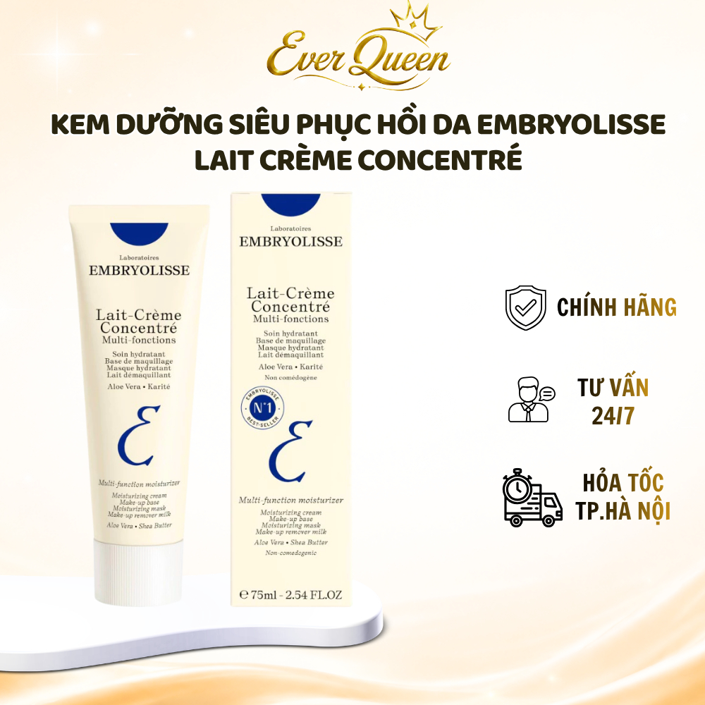 Kem Dưỡng Ẩm Siêu Phục Hồi Da Embryolisse Lait Creme Concentre Pháp - Ever Queen