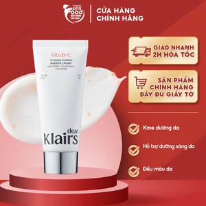Kem Dưỡng Klairs Hỗ Trợ Dưỡng Sáng Da Vitamin Toning Barrier Cream 60g ThegioiSkinfood