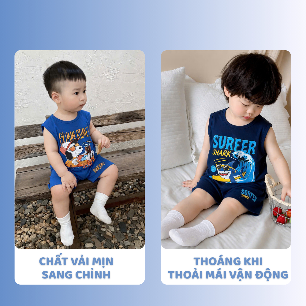 [À ƠI SHOP] D52- set 3 bộ ba lỗ chó summer time - a100.375