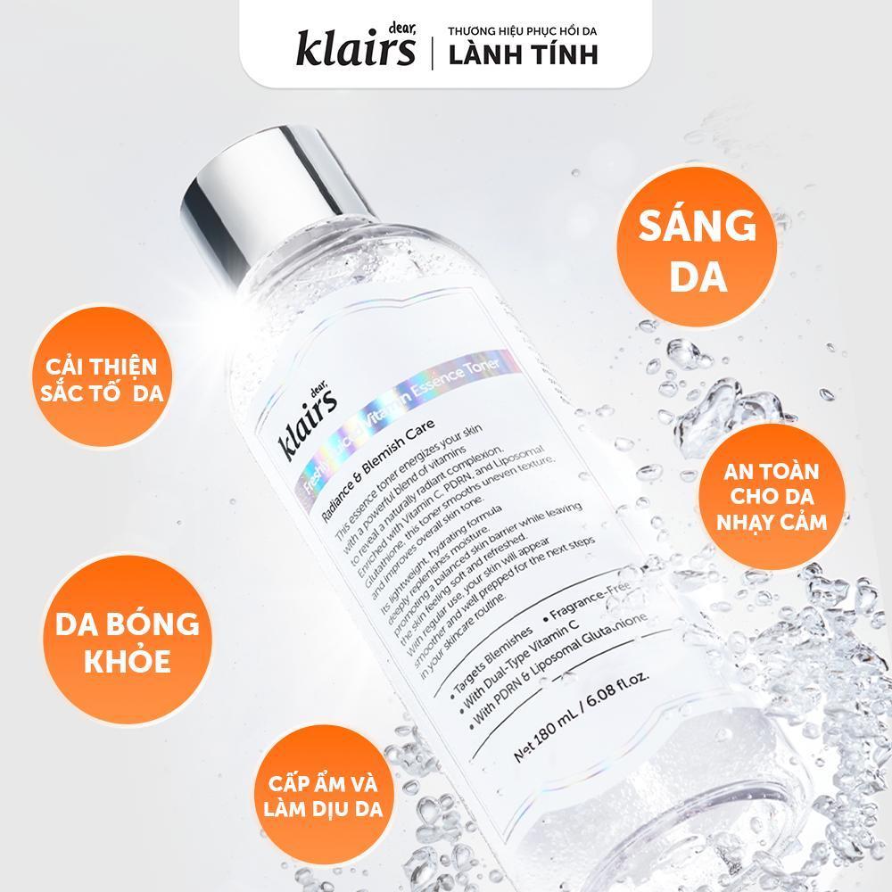 [ĐQ] Nước hoa hồng Dear, Klairs Supple Preparation Toner dưỡng sáng cấp ẩm lành tính