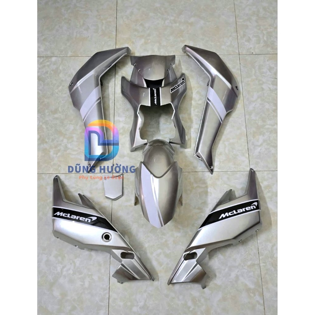 Bộ nhựa Xmen kèm tem Mclaren chắn bùn Yadea lắp xe điện xmen hàng đẹp chất lượng