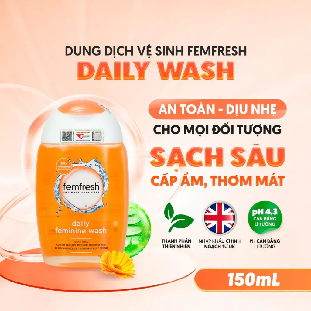 Dung Dịch Vệ Sinh Phụ Nữ Femfresh Daily Intimate Wash Ngăn Ngừa Viêm Nhiễm Cân Bằng pH - Ever Queen