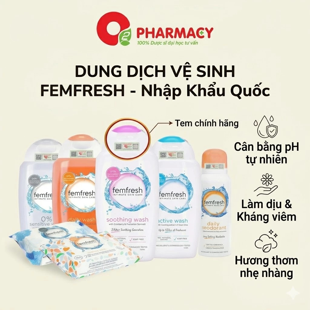 Dung Dịch Vệ Sinh Phụ Nữ Femfresh Daily Intimate Wash Ngăn Ngừa Viêm Nhiễm Cân Bằng pH - Ever Queen