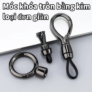 Xe Ô Tô Và Xe Máy Móc Khóa Kim Loại Đơn Giản Eo Treo Móc Khóa Tròn Sáng Tạo Dừa Tròn Chống Mất Khóa