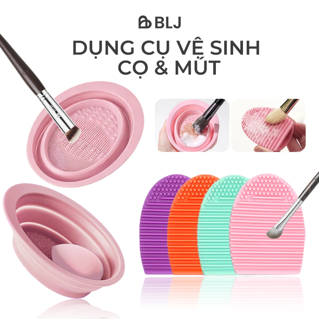 BLJ Dụng Cụ Vệ Sinh Cọ & Mút Trang Điểm Silicon Gấp Gọn