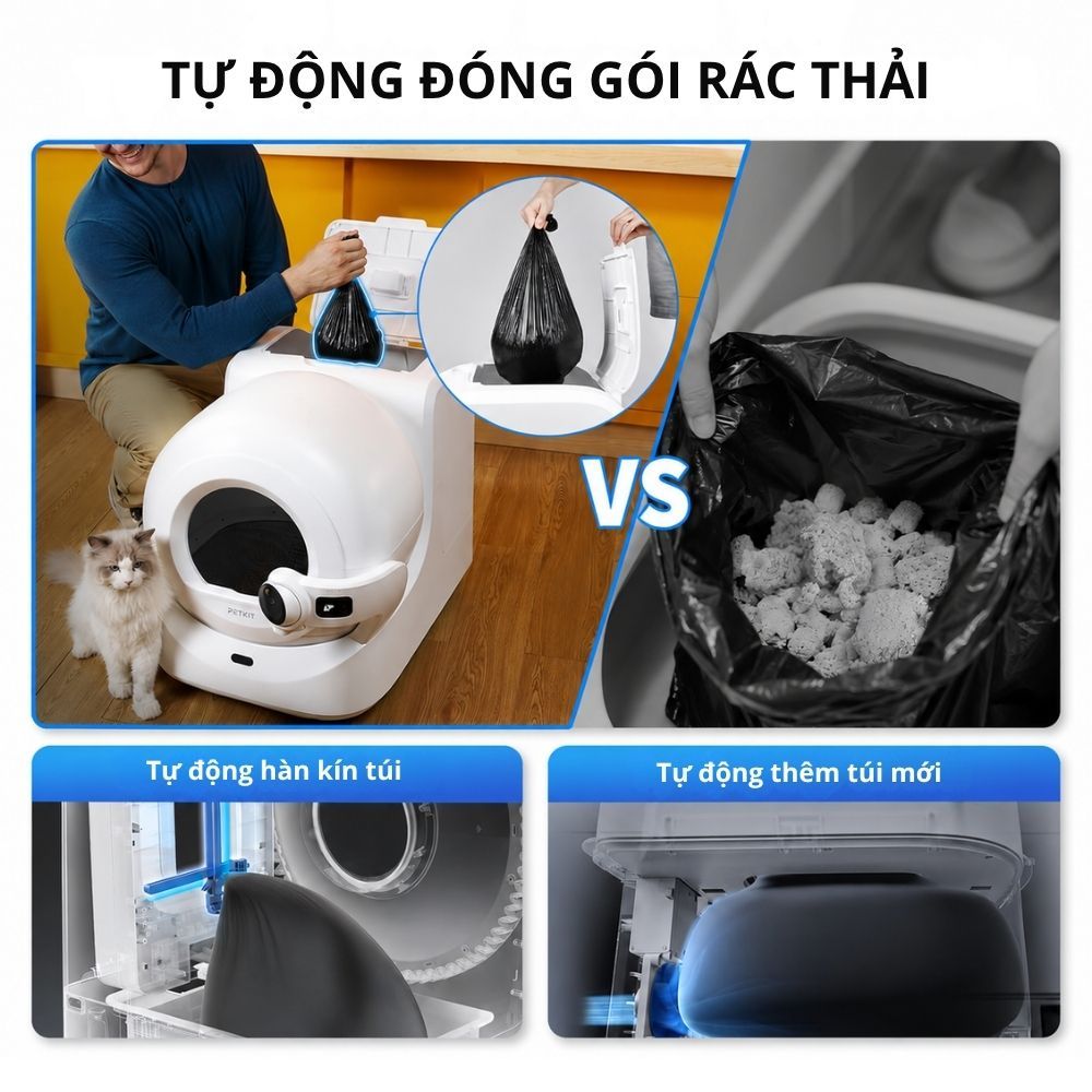 [CAMERA AI] Máy Dọn Phân Mèo Tự Động PETKIT PUROBOT ULTRA Công Nghệ AI Cao Cấp - HeLiCorp