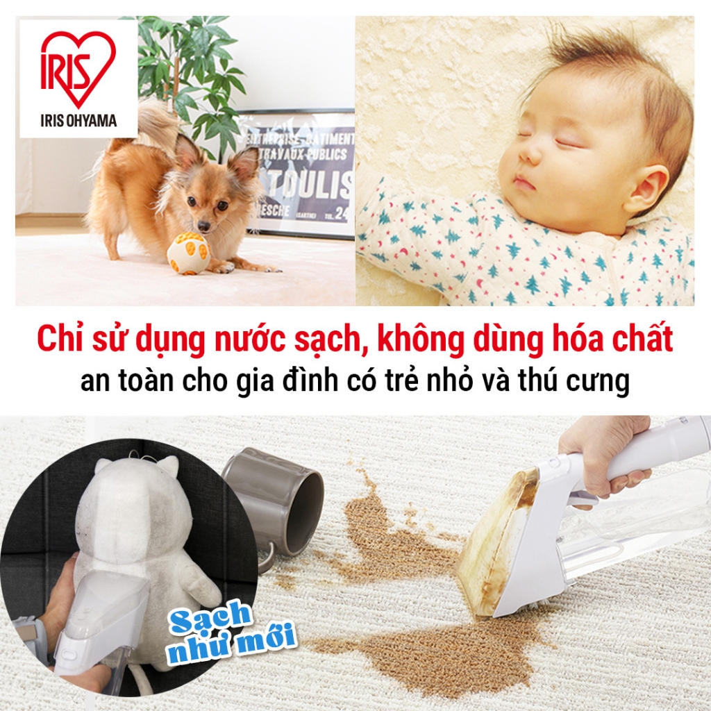 Máy Giặt Thảm Nêm Sofa  IRIS OHYAMA RNS‑300 | Máy Hút Giặt Làm Sạch Vải