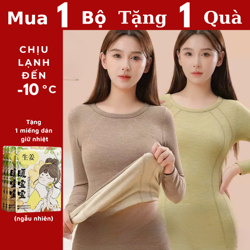 {TẶNG 1 QUÀ}M029 Bộ Đồ Giữ nhiệt lót lông, Bộ Mặc nhà Nữ , giữ ấm cho mùa đông, co giãn 4 chiều, ấm áp HẠNH HOÀNG DESIGN