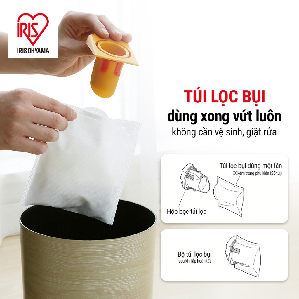 Máy hút bụi không dây IRIS OHYAMA IC‑SLDC7 – Dạng đứng, lực hút mạnh, có cảm biến bụi, nhẹ 1.2kg