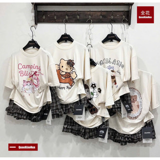 PHẠM THÙY SHOP: SET BỘ PHÔNG COTTON IN HÌNH MIX QUẦN SHORT KẺ