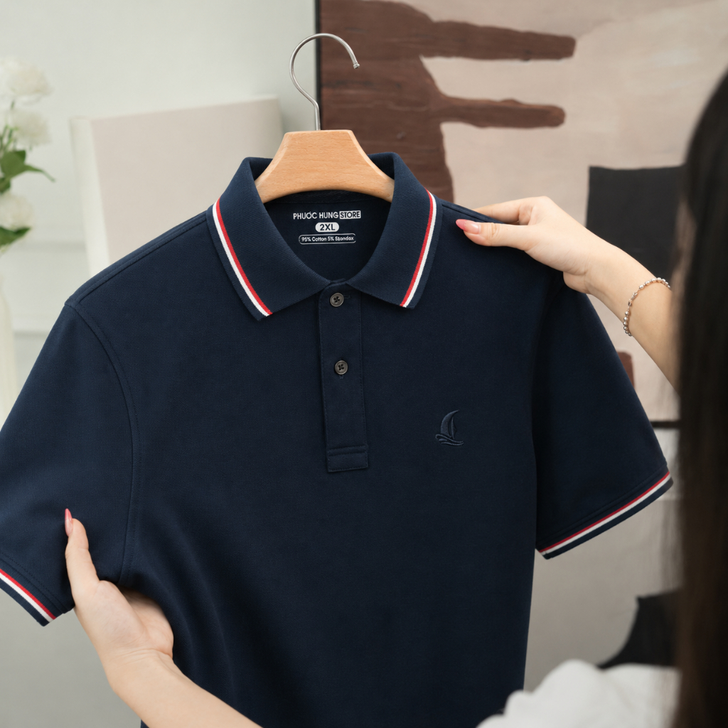 [HỘP MIỄN PHÍ] Áo Polo Nam Phước Hưng - Vải Cotton Co Giãn 4 Chiều, Thoáng Mát, Chống Nhăn, Không Xù