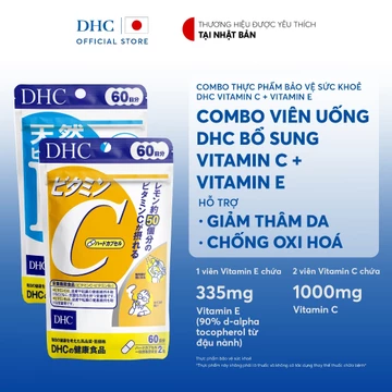 Combo Viên uống DHC Vitamin C & Vitamin E (60 Ngày) - TPBVSK DHC Vitamin C & Vitamin E