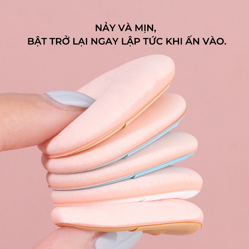 BLJ Bông mút trang điểm mini Hình Ngón Tay Che Khuyết Điểm, Má Hồng, Kem Nền