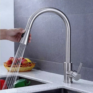 Rút Dây Vòi Rửa Chén Bát Nóng Lạnh INOX 304 phủ NANO Quay 360 độ Vòi Rút Dây