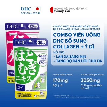 [HSD 05/27] Combo Viên uống DHC Collagen & Adlay ý dĩ (20 Ngày) - Thực phẩm bảo vệ sức khoẻ DHC Collagen (new) & Adlay