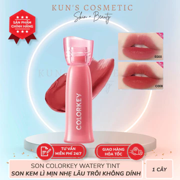 Son Colorkey Watery Tint Son kem lì mịn nhẹ lâu trôi không dính dưỡng ẩm 2.5g