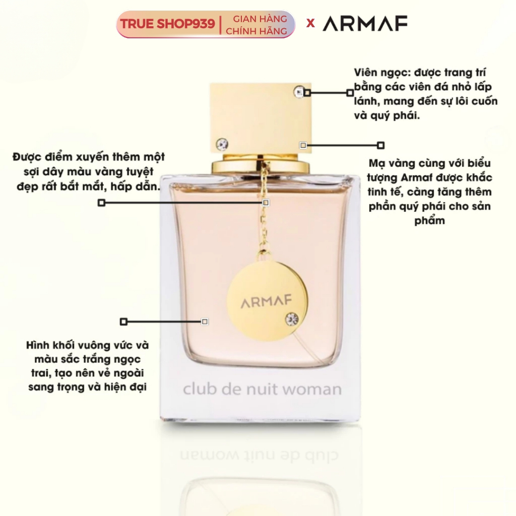 Nước hoa nữ ARMAF CLUB DE NUIT WOMAN 105ML EDP Lưu hương lâu, sang trọng quyến rũ