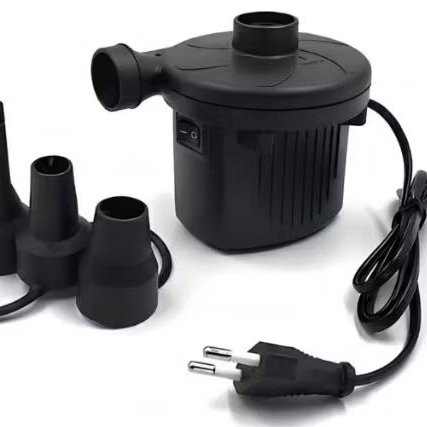 Bơm Hơi Đệm Phao Hồ Bơi 718-48 Bơm Điện Mini 2 Chiều Kèm 3 Đầu Hút Tiện Dụng