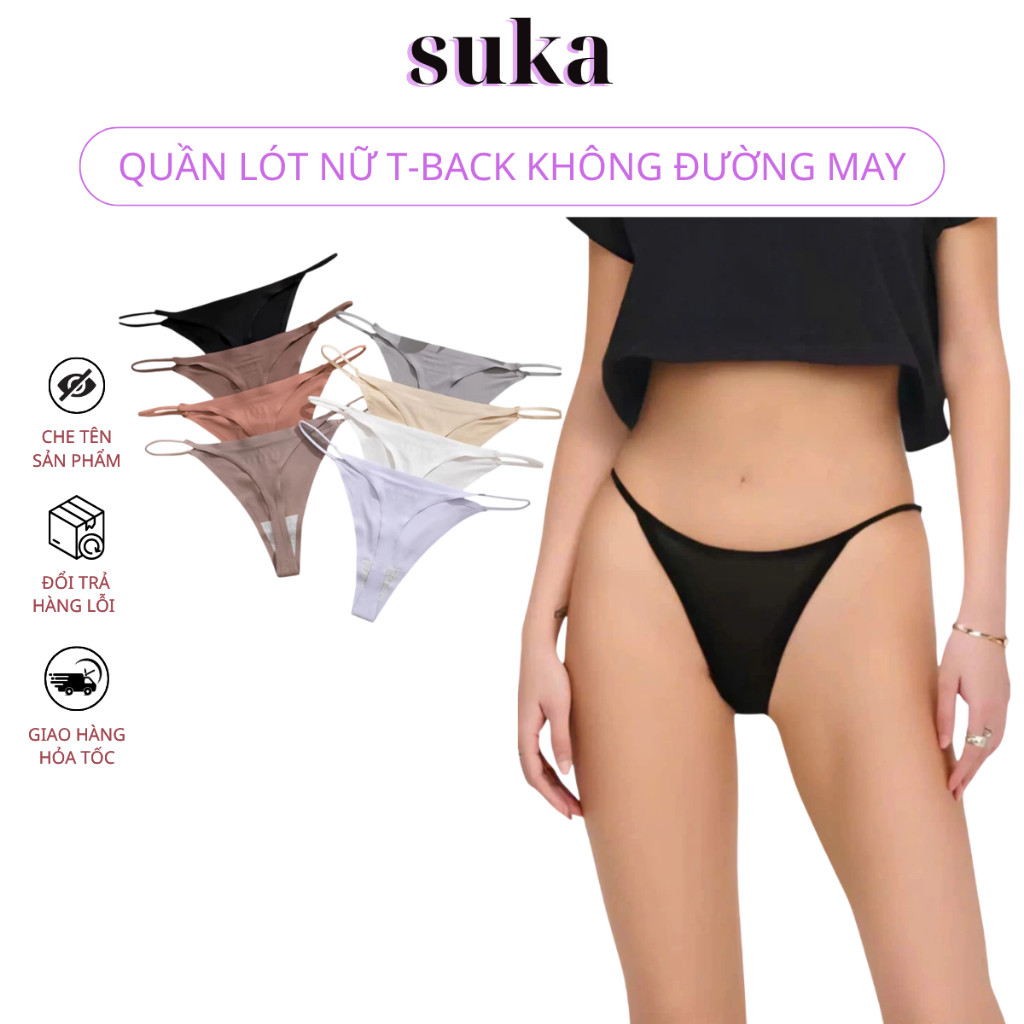 Quần Lót Chữ T Nữ Không Đường May Lưng Thấp Mềm Mại Gợi Cảm Thoải Mái 008