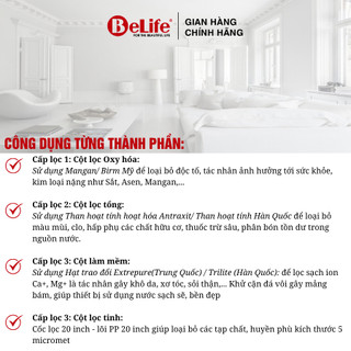 Bộ lọc nước sinh hoạt hệ 3 cột lọc xử lý sắt, đá vôi, kim loại nặng, clo, màu mùi dùng cho nước máy & nước giếng khoan