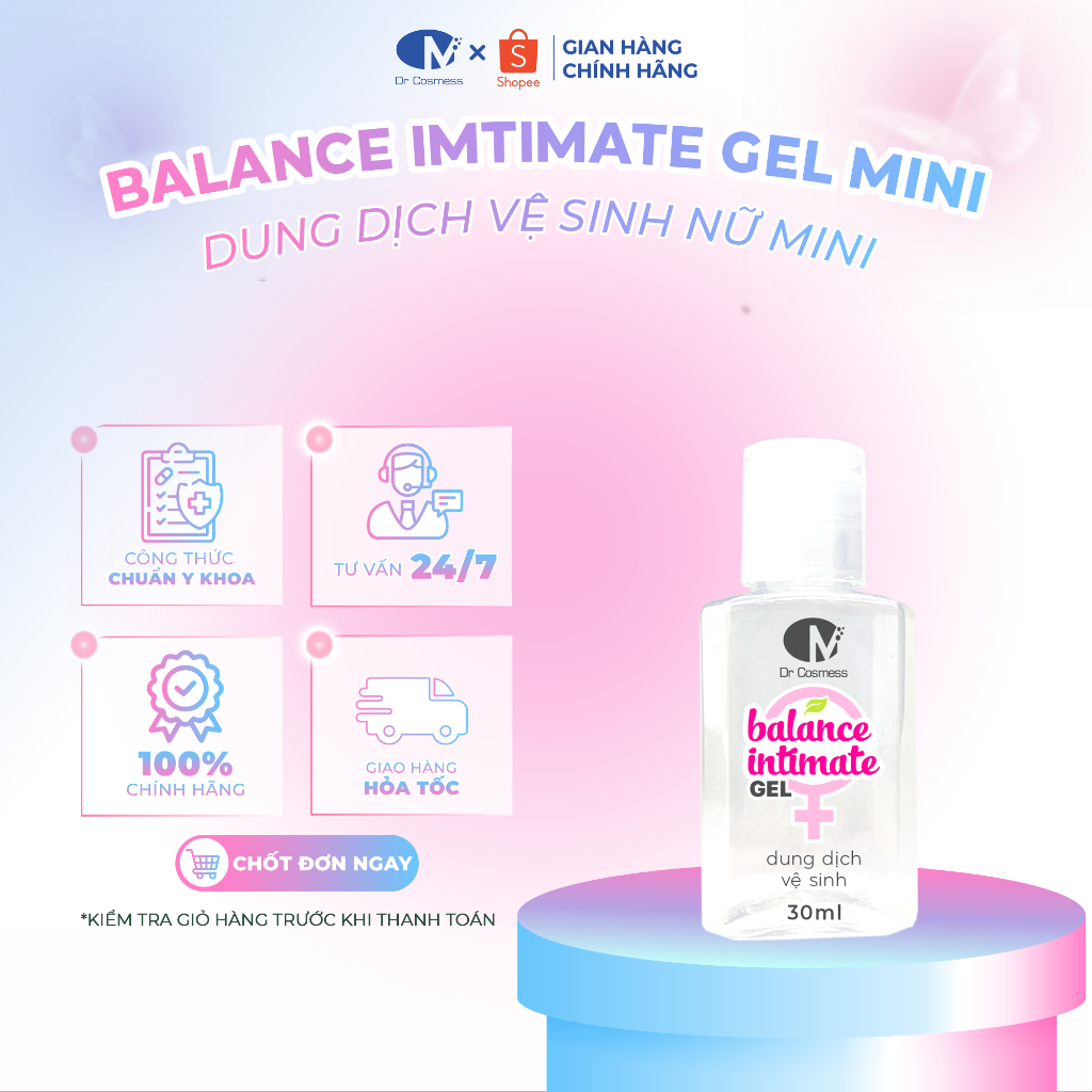 Dung Dịch Vệ Sinh Dr Cosmess An Toàn, Dịu Nhẹ, Ngừa Viêm Nhiễm, Ngăn Mùi 30ml và 250ml