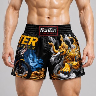 Quần Muay Fighter QMF-04 - Muay Thai Shorts Motors, Thể Thao Cá Tính