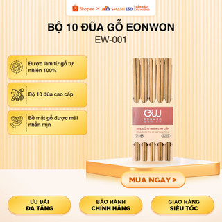 Bộ 10 đôi đũa ăn cơm Eonwon EW-001, chống mốc bền đẹp an toàn cho sức khỏe