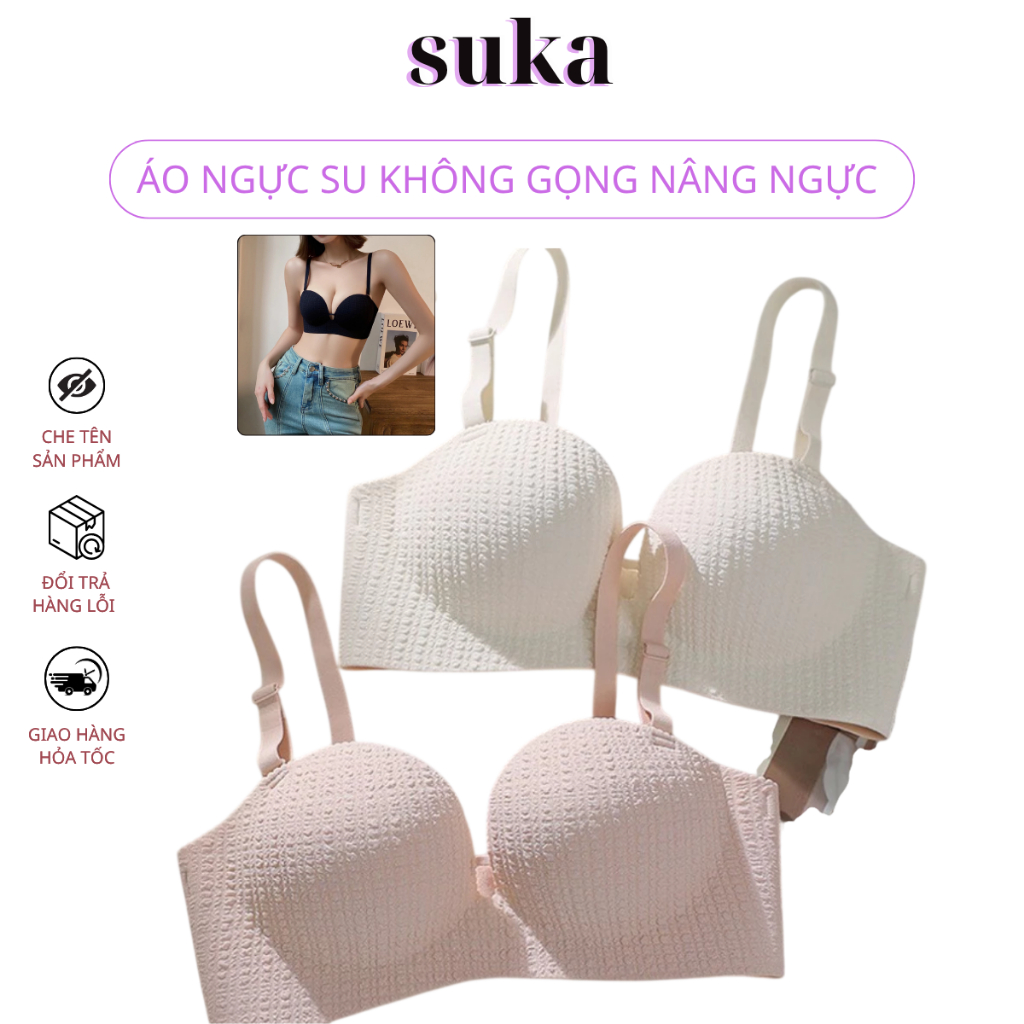 Áo Ngực Su Không Gọng Không Đường May Chống Chảy Xệ 058