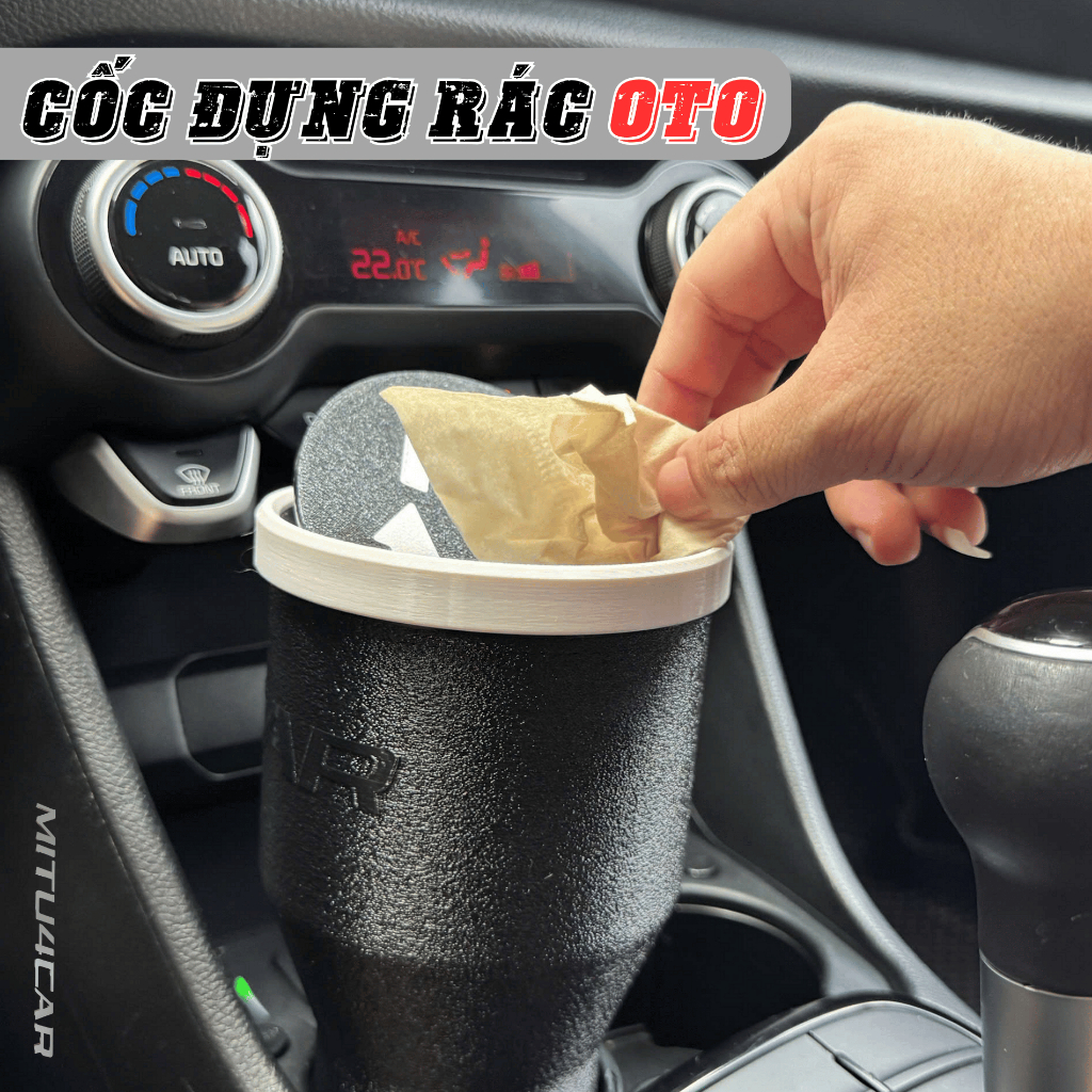 Cốc Thùng Rác Ô Tô Mini Nhựa Chống Thấm Nước, Giữ Xe Luôn Sạch Sẽ-Hộp Đựng Rác Trên Ô Tô MITU 4Car