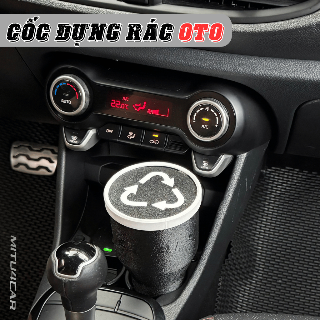 Cốc Thùng Rác Ô Tô Mini Nhựa Chống Thấm Nước, Giữ Xe Luôn Sạch Sẽ-Hộp Đựng Rác Trên Ô Tô MITU 4Car