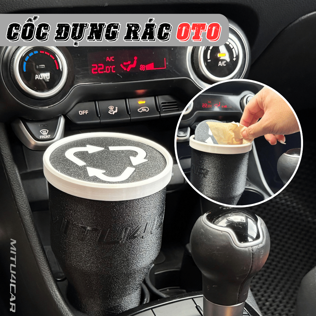 Cốc Thùng Rác Ô Tô Mini Nhựa Chống Thấm Nước, Giữ Xe Luôn Sạch Sẽ-Hộp Đựng Rác Trên Ô Tô MITU 4Car