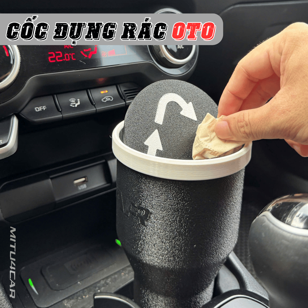 Cốc Thùng Rác Ô Tô Mini Nhựa Chống Thấm Nước, Giữ Xe Luôn Sạch Sẽ-Hộp Đựng Rác Trên Ô Tô MITU 4Car