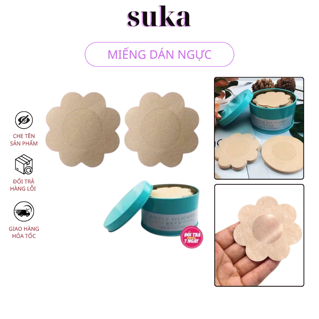 Miếng dán ngực , dán ti giấy Hộp 60 miếng siêu tiết kiệm dán cực dính 0121