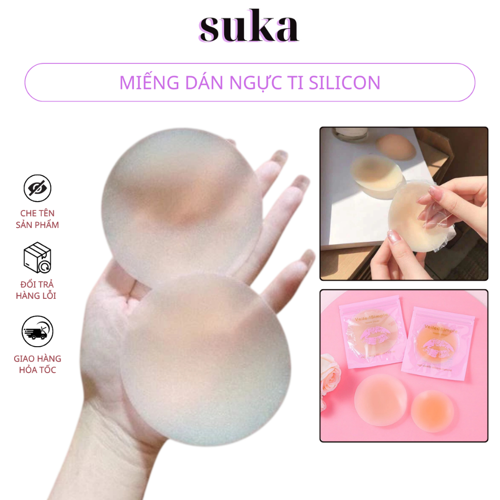 Miếng dán ngực ti silicon, miếng dán tàng hình sử dụng nhiều lần 0125