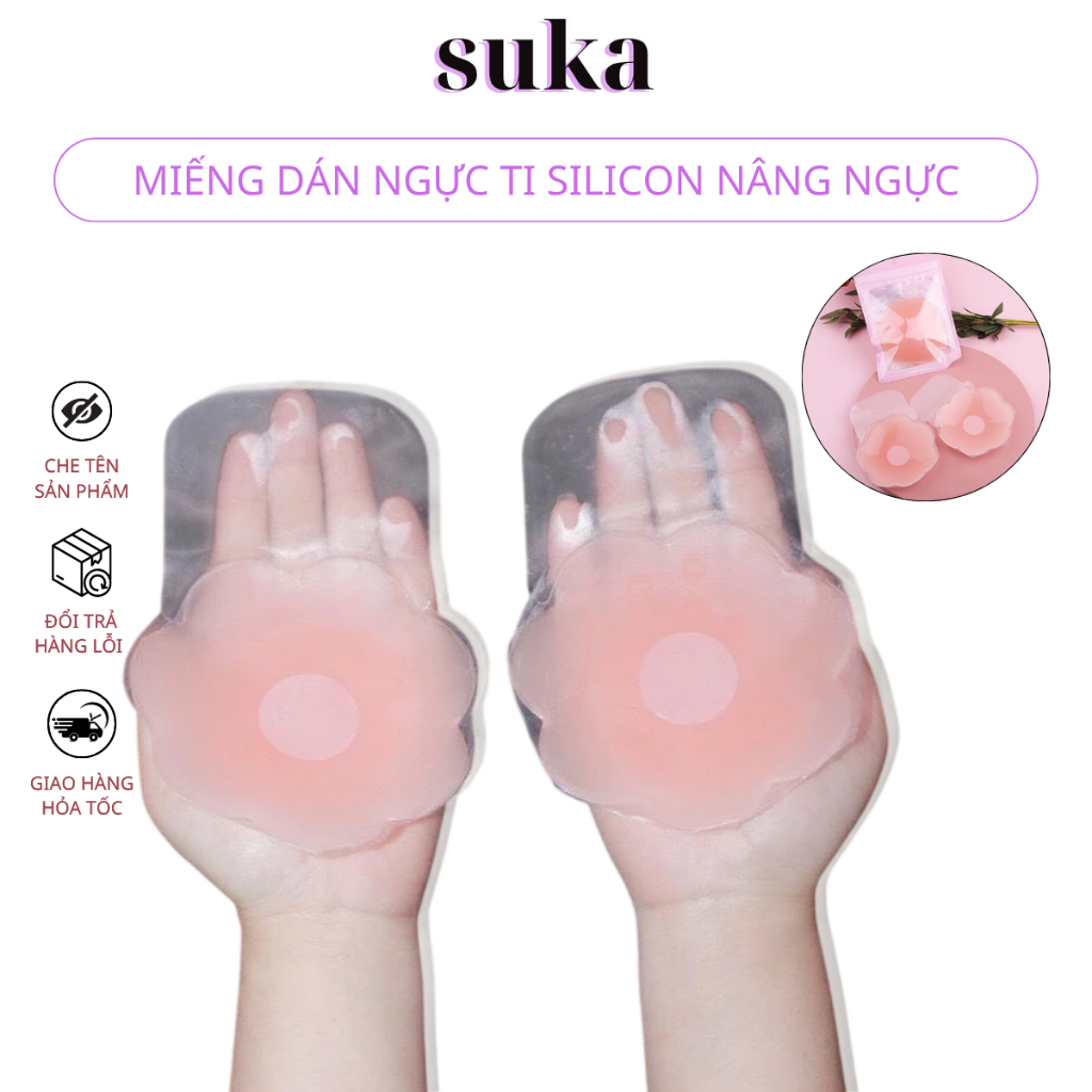 Miếng dán ngực ti silicon nâng ngực, áo ngực dán chống chảy xệ sử dụng nhiều lần 0126