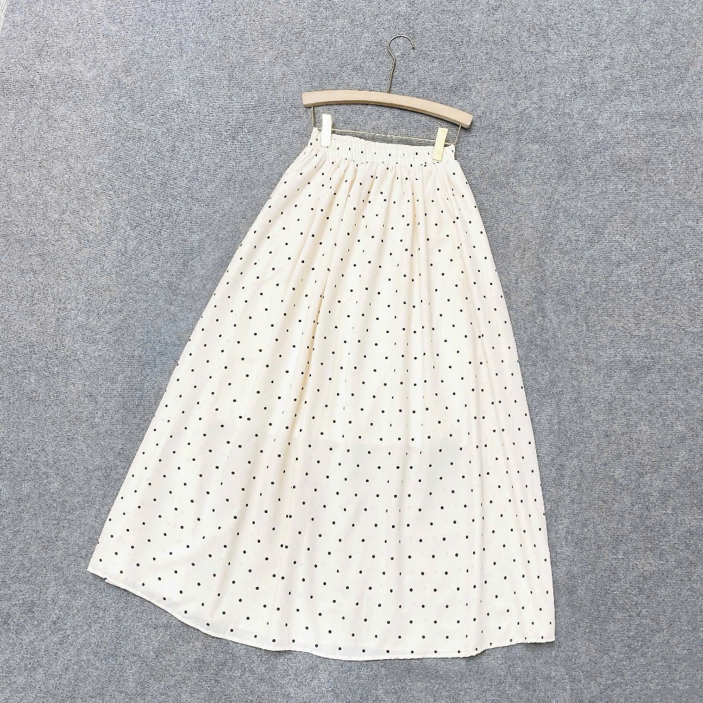Chân Váy Dài Chấm Be Bigsize Nữ Che Khuyết Điểm Lên Phom Dễ Thương Cho Các Nàng Mũm Mỉm CV422
