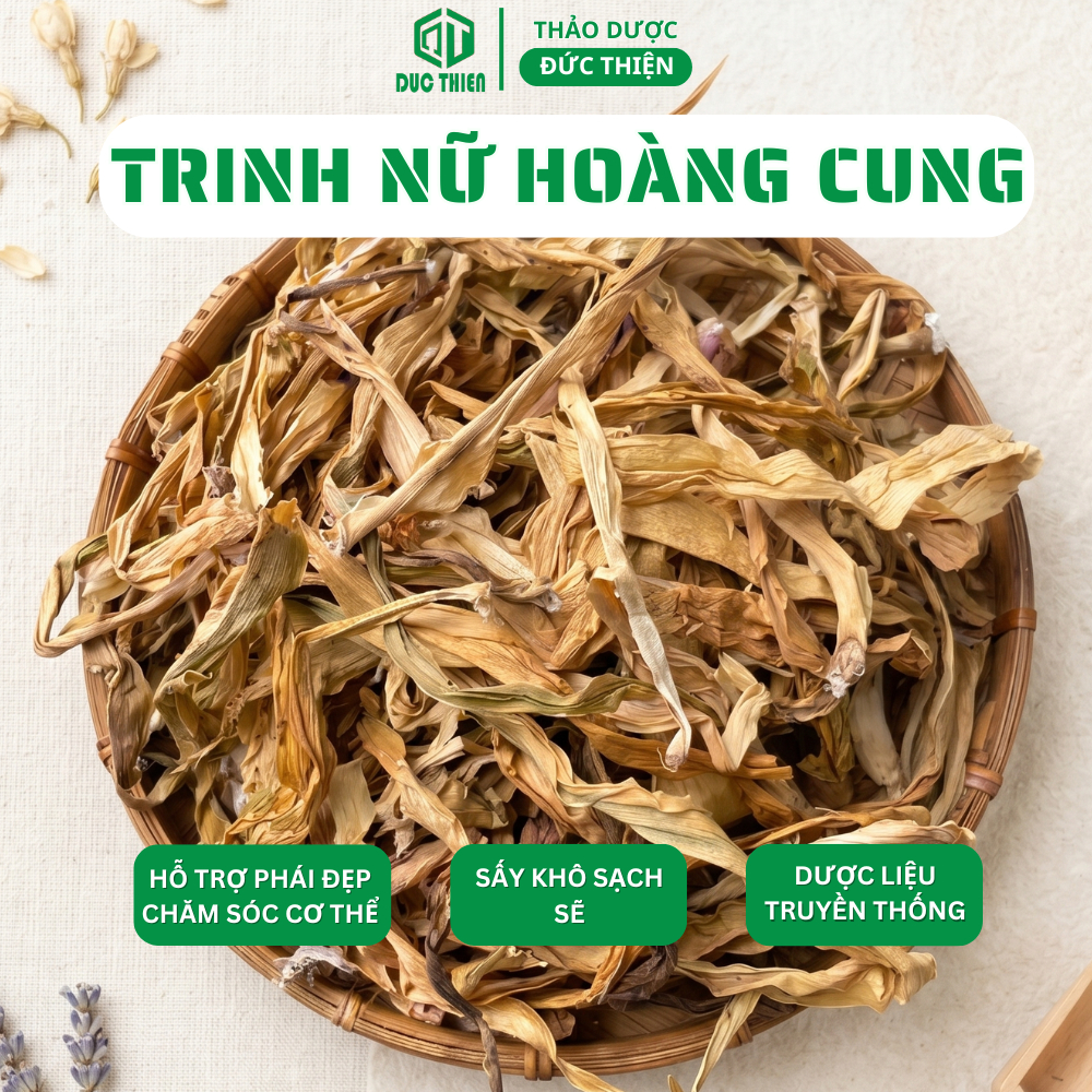 200g, 500g Trinh Nữ Hoàng Cung Thảo Dược Đức Thiện (Khô, Sạch, Thơm) - Hỗ Trợ Phụ Nữ, Ngừa U Xơ