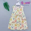 Váy tole lanh bé gái, sát nách nút hoa, form chữ A, 1 nút cài trước xinh xắn đáng yêu 10-42kg - Đồ bộ tole Flower