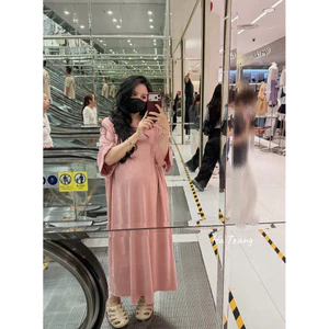 Váy cotton hồng xuông KAB QCCC
