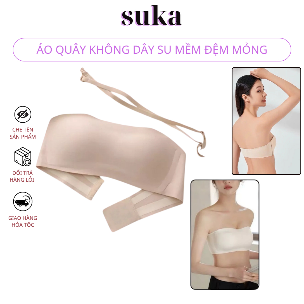 Áo Quây Ngực Su Đệm Mỏng 0.3cm - Quây Bản To, Mát Mềm, Chống Tụt Cực Tốt 239